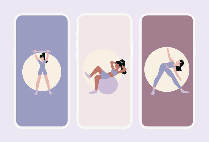 Ladystrategist 20 Unique Fitness Illustrations - Fully Editable in Canva instagram canva templates social media templates etsy free canva templates