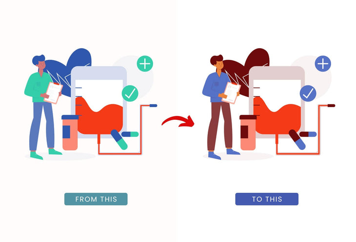 Ladystrategist 20 Unique Health Illustrations Fully Editable in Canva instagram canva templates social media templates etsy free canva templates