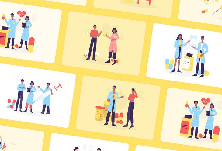 Ladystrategist 20 Unique Health Illustrations Fully Editable in Canva Pack 02 instagram canva templates social media templates etsy free canva templates