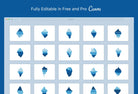 Ladystrategist 20 Unique Iceberg Conceptual Illustrations Fully Editable in Canva instagram canva templates social media templates etsy free canva templates