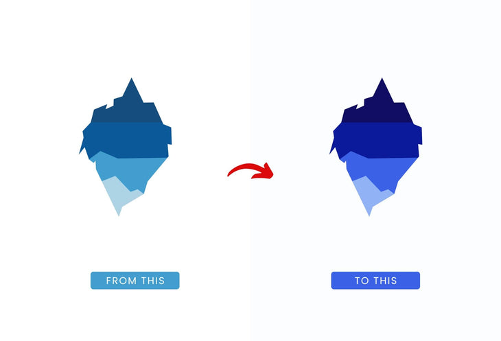 Ladystrategist 20 Unique Iceberg Conceptual Illustrations Fully Editable in Canva instagram canva templates social media templates etsy free canva templates