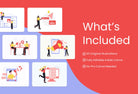 Ladystrategist 20 Unique Marketing Scene Illustrations Fully Editable in Canva instagram canva templates social media templates etsy free canva templates