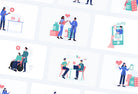 Ladystrategist 20 Unique Medical Scene Illustrations Fully Editable in Canva instagram canva templates social media templates etsy free canva templates