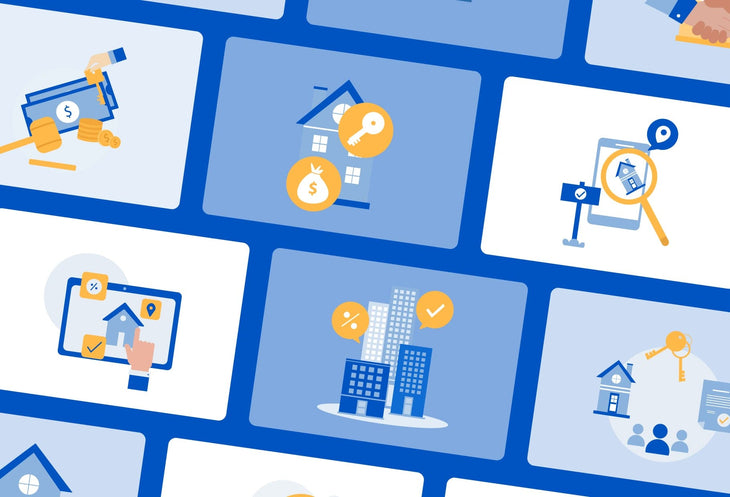 Ladystrategist 20 Unique Real Estate Conceptual Illustrations Fully Editable in Canva instagram canva templates social media templates etsy free canva templates