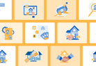 Ladystrategist 20 Unique Real Estate Conceptual Illustrations Fully Editable in Canva instagram canva templates social media templates etsy free canva templates