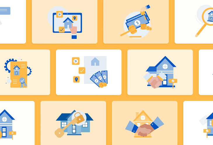 Ladystrategist 20 Unique Real Estate Conceptual Illustrations Fully Editable in Canva instagram canva templates social media templates etsy free canva templates