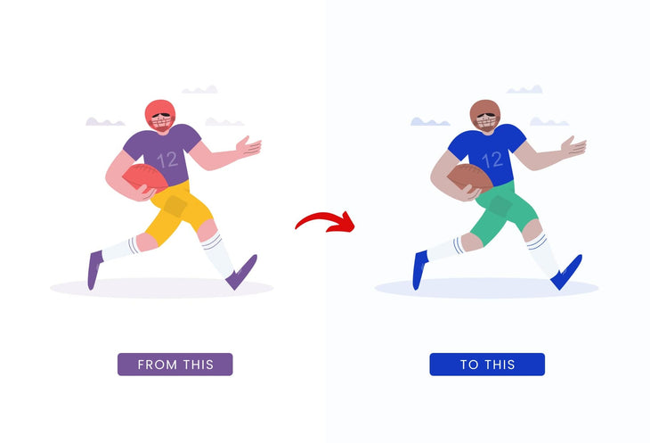 Ladystrategist 20 Unique Sport Scenes Illustrations Fully Editable in Canva instagram canva templates social media templates etsy free canva templates