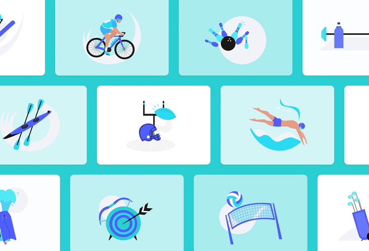 Ladystrategist 20 Unique Sports Conceptual Illustrations Fully Editable in Canva instagram canva templates social media templates etsy free canva templates