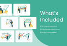 Ladystrategist 20 Unique Stock Market Scene Illustrations Fully Editable in Canva instagram canva templates social media templates etsy free canva templates