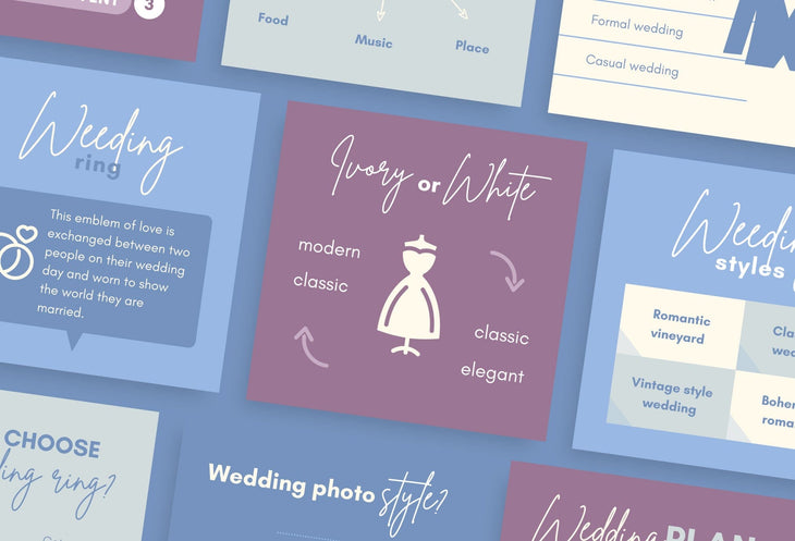 Ladystrategist 20 Wedding Infographics Instagram Posts Fully Editable Canva Templates instagram canva templates social media templates etsy free canva templates