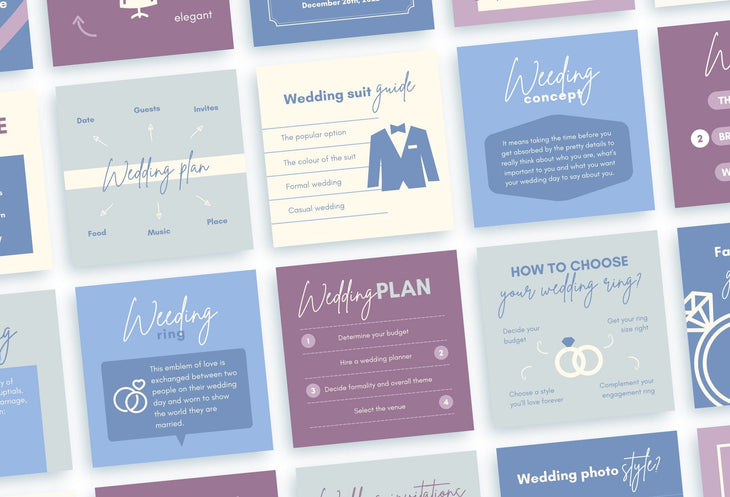 Ladystrategist 20 Wedding Infographics Instagram Posts Fully Editable Canva Templates instagram canva templates social media templates etsy free canva templates