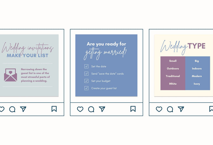 Ladystrategist 20 Wedding Infographics Instagram Posts Fully Editable Canva Templates instagram canva templates social media templates etsy free canva templates