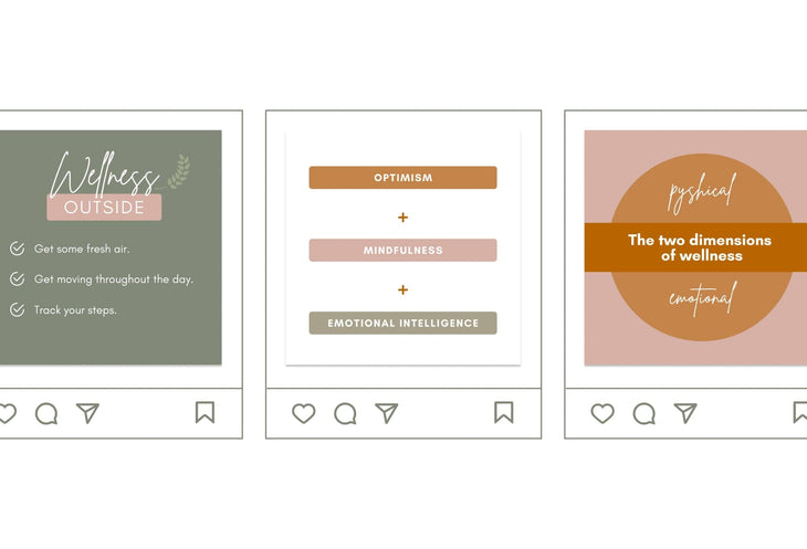 Ladystrategist 20 Wellness Infographics Instagram Posts Fully Editable Canva Templates instagram canva templates social media templates etsy free canva templates