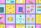 Ladystrategist 20 Yoga Lists Instagram Posts - Fully Editable Canva Templates instagram canva templates social media templates etsy free canva templates