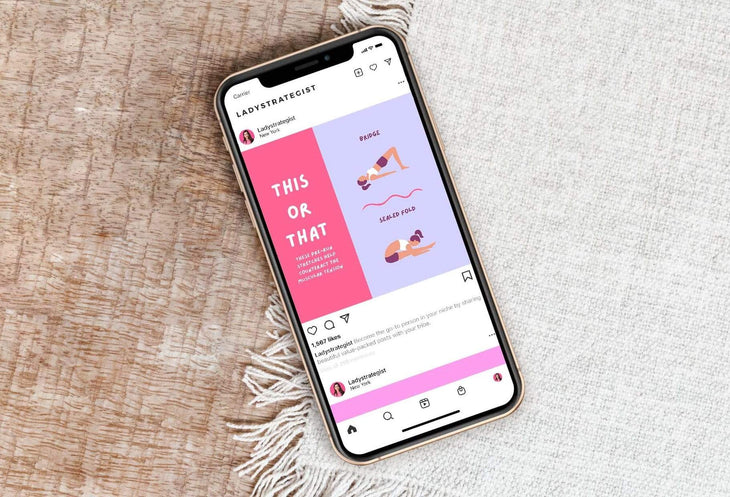 Ladystrategist 20 Yoga Lists Instagram Posts - Fully Editable Canva Templates instagram canva templates social media templates etsy free canva templates