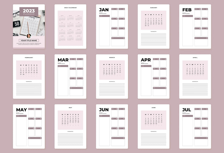 Ladystrategist 2023 Canva Planner Template instagram canva templates social media templates etsy free canva templates