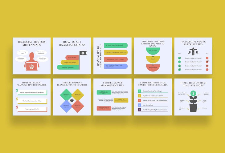 Ladystrategist 20x Finances Tips and Infographics - Instagram Engagement Posts - Fully Editable Canva Templates instagram canva templates social media templates etsy free canva templates