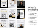 Ladystrategist 21 Page Client Goodbye Packet for Coaches - Editable Canva Template Chic Marble + Gold Collection instagram canva templates social media templates etsy free canva templates