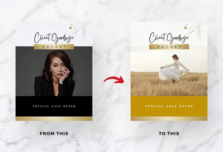 Ladystrategist 21 Page Client Goodbye Packet for Coaches - Editable Canva Template Chic Marble + Gold Collection instagram canva templates social media templates etsy free canva templates