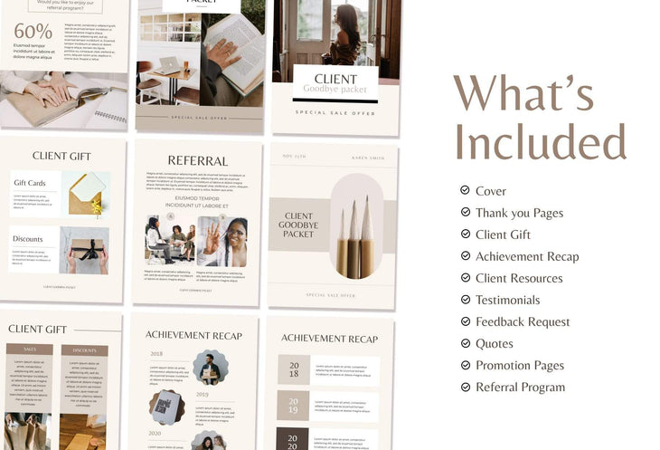 Ladystrategist 21 Page Client Goodbye Packet for Coaches - Editable Canva Template Neutral Collection instagram canva templates social media templates etsy free canva templates