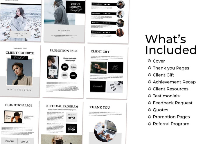 Ladystrategist 21 Page Client Goodbye Packet for Coaches - Editable Canva Template Soho Collection instagram canva templates social media templates etsy free canva templates