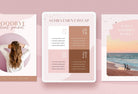 Ladystrategist 21 Page Client Goodbye Packet for Coaches - Rose Gold Canva Template instagram canva templates social media templates etsy free canva templates