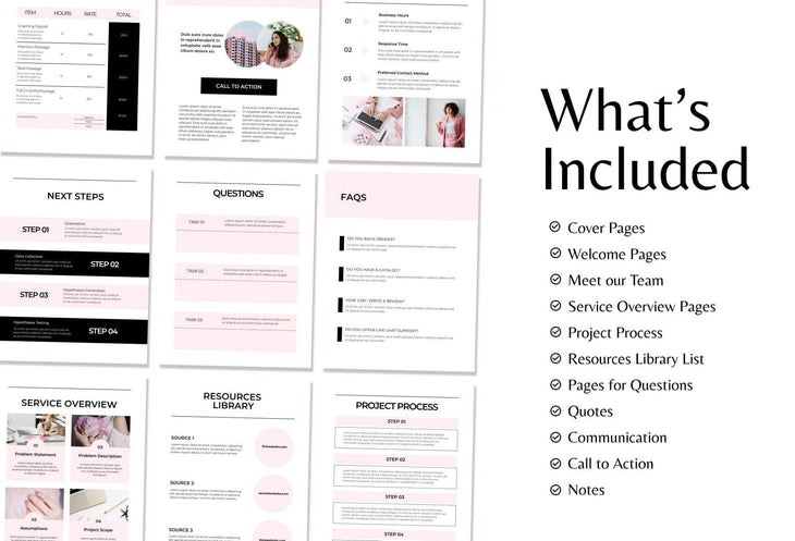 Ladystrategist 21 Page Client Welcome Packet for Coaches Editable Canva Template Chic Collection instagram canva templates social media templates etsy free canva templates