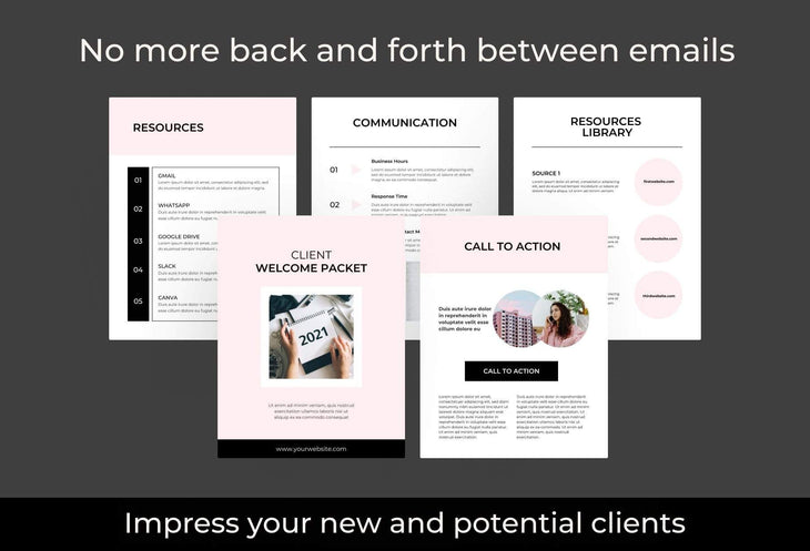 Ladystrategist 21 Page Client Welcome Packet for Coaches Editable Canva Template Chic Collection instagram canva templates social media templates etsy free canva templates