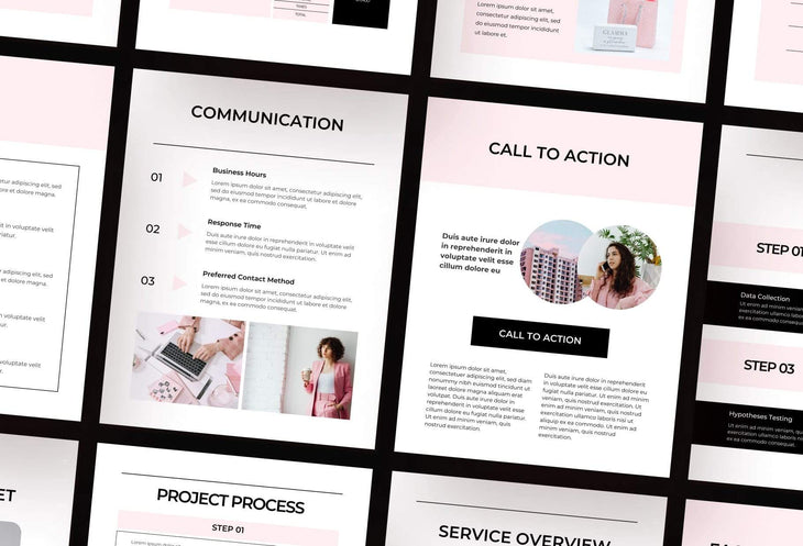Ladystrategist 21 Page Client Welcome Packet for Coaches Editable Canva Template Chic Collection instagram canva templates social media templates etsy free canva templates