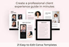 Ladystrategist 21 Page Client Welcome Packet for Coaches Editable Canva Template Chic Collection instagram canva templates social media templates etsy free canva templates
