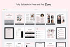 Ladystrategist 21 Page Client Welcome Packet for Coaches Editable Canva Template Chic Collection instagram canva templates social media templates etsy free canva templates
