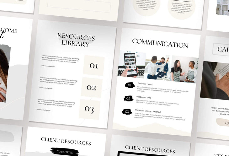 Ladystrategist 21 Page Client Welcome Packet for Coaches - Editable Canva Template - Modern instagram canva templates social media templates etsy free canva templates