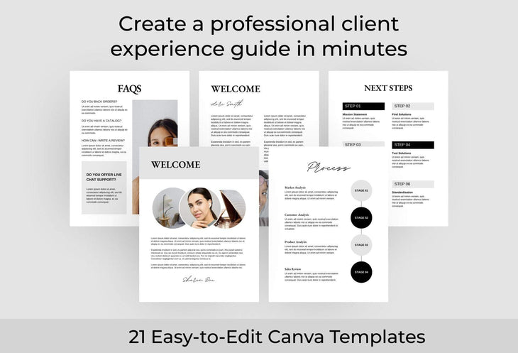 Ladystrategist 21 Page Client Welcome Packet for Coaches Editable Canva Template Soho Collection instagram canva templates social media templates etsy free canva templates