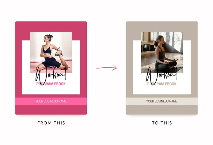 Ladystrategist 21 Page Workout Program Ebook Cotton Candy Canva Templates instagram canva templates social media templates etsy free canva templates