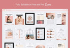 Ladystrategist 25 Page Service and Pricing Guide Editable Canva Template - Black Rose Gold Collection instagram canva templates social media templates etsy free canva templates