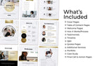 Ladystrategist 25 Page Service and Pricing Guide Editable Canva Template - Marble Gold Collection instagram canva templates social media templates etsy free canva templates