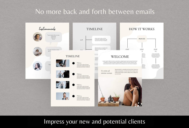 Ladystrategist 25 Page Service and Pricing Guide Editable Canva Template - Neutral Collection instagram canva templates social media templates etsy free canva templates