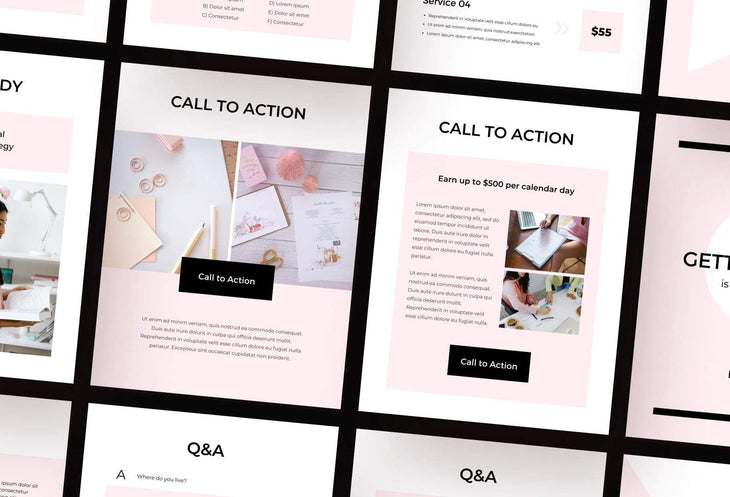 Ladystrategist 25 Page Service and Pricing Guides - Chic instagram canva templates social media templates etsy free canva templates