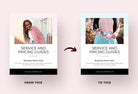 Ladystrategist 25 Page Service and Pricing Guides - Chic instagram canva templates social media templates etsy free canva templates