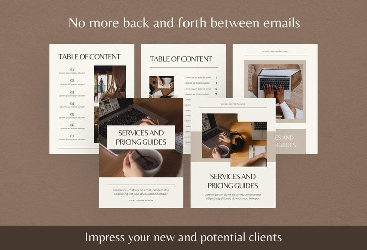 Ladystrategist 25 Page Service and Pricing Guides - Neutral instagram canva templates social media templates etsy free canva templates