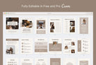 Ladystrategist 25 Page Service and Pricing Guides - Neutral instagram canva templates social media templates etsy free canva templates