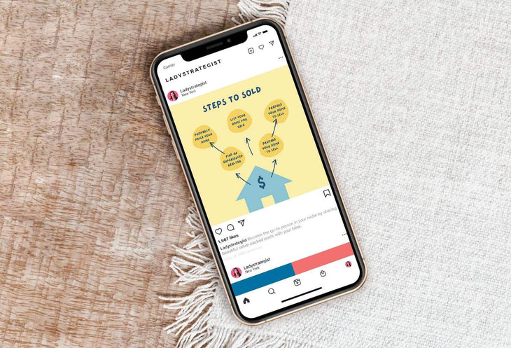 Ladystrategist 25 Real Estate Lists Instagram Posts - Fully Editable Canva Templates instagram canva templates social media templates etsy free canva templates
