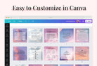 Ladystrategist 30 Abundance and Manifestation Instagram Posts Canva Templates instagram canva templates social media templates etsy free canva templates