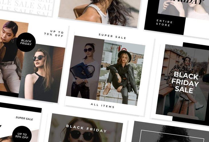 Ladystrategist 30 Black Friday Instagram Promo Posts Canva Templates V3 instagram canva templates social media templates etsy free canva templates