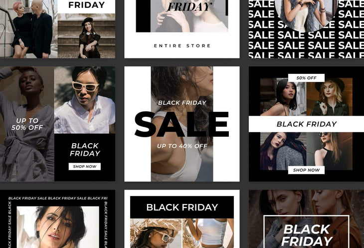 Ladystrategist 30 Black Friday Instagram Promo Posts Canva Templates V3 instagram canva templates social media templates etsy free canva templates