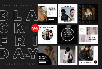 Ladystrategist 30 Black Friday Instagram Promo Posts Canva Templates V4 instagram canva templates social media templates etsy free canva templates