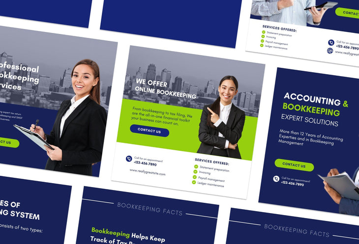 Ladystrategist 30 Bookkeeping Instagram Post Editable Canva Templates instagram canva templates social media templates etsy free canva templates