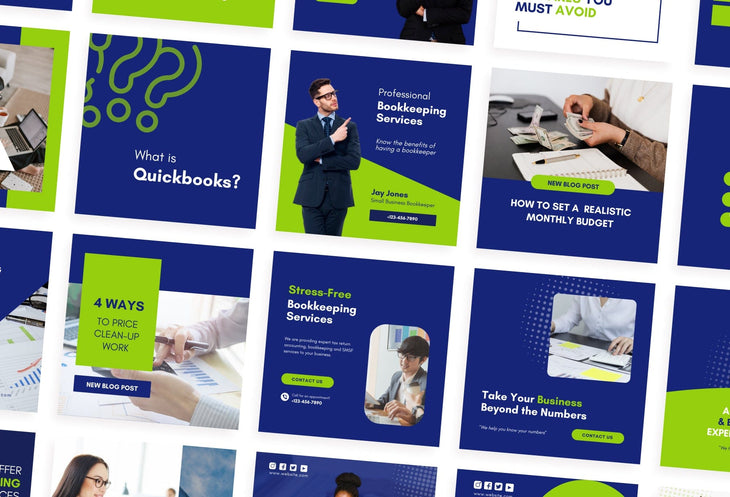 Ladystrategist 30 Bookkeeping Instagram Post Editable Canva Templates instagram canva templates social media templates etsy free canva templates
