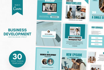 Ladystrategist 30 Business Development Instagram Post Canva Templates instagram canva templates social media templates etsy free canva templates