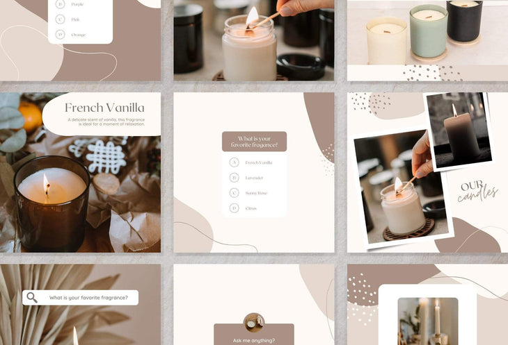 Ladystrategist 30 Candle Makers Instagram Post Canva Templates instagram canva templates social media templates etsy free canva templates